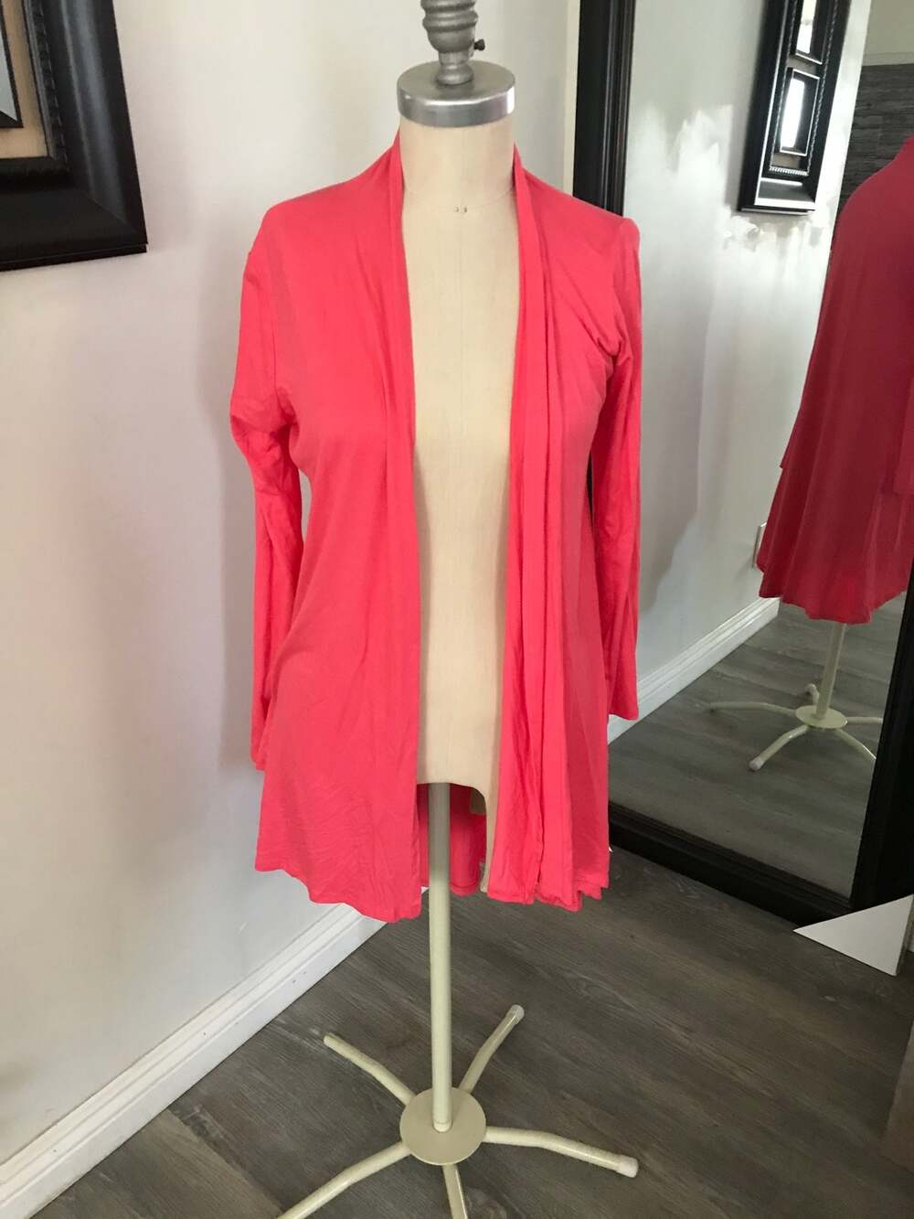 New! UrbanNCleo Pink/Peach Open Front Cardigan Women's Small